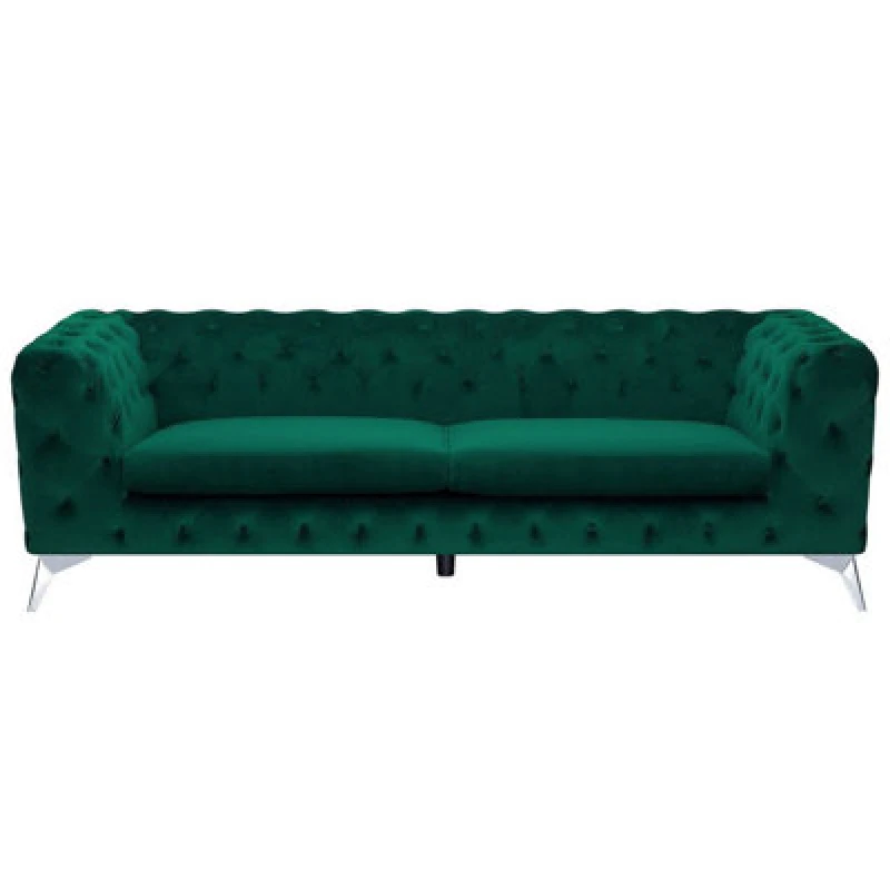 Image of Beliani Sofa 3 Seater Sotra Velvet Emerald Green