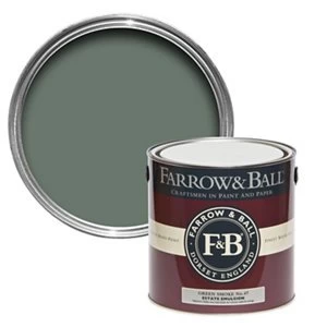 Image of Farrow & Ball Estate Green smoke No. 47 Matt Emulsion Paint 2.5L