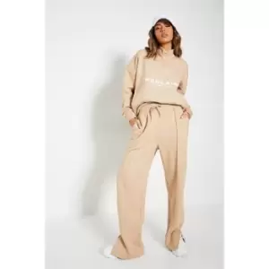 Image of I Saw It First Reclaim Sustainable Staples Wide Leg Joggers - Brown