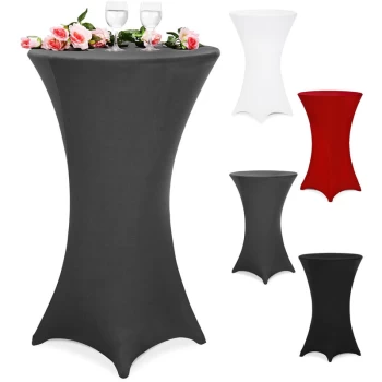 Image of Table Cover High Bar Stand Ø60 Ø70 Ø80 Wedding Birthday Party Event Spandex Ø80cm / anthrazit (de)