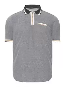 Image of BadRhino Black Stripe Placket Polo, Black, Size 2XL, Men