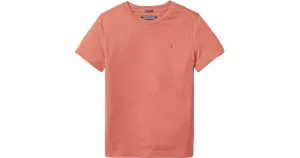 Image of Tommy Hilfiger Boys' Basic Short Sleeve T-Shirt - Apple Red Heather - 7 Years