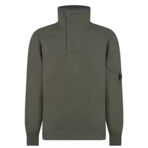 Image of CP Company Diagonal Fleece Jumper - Green