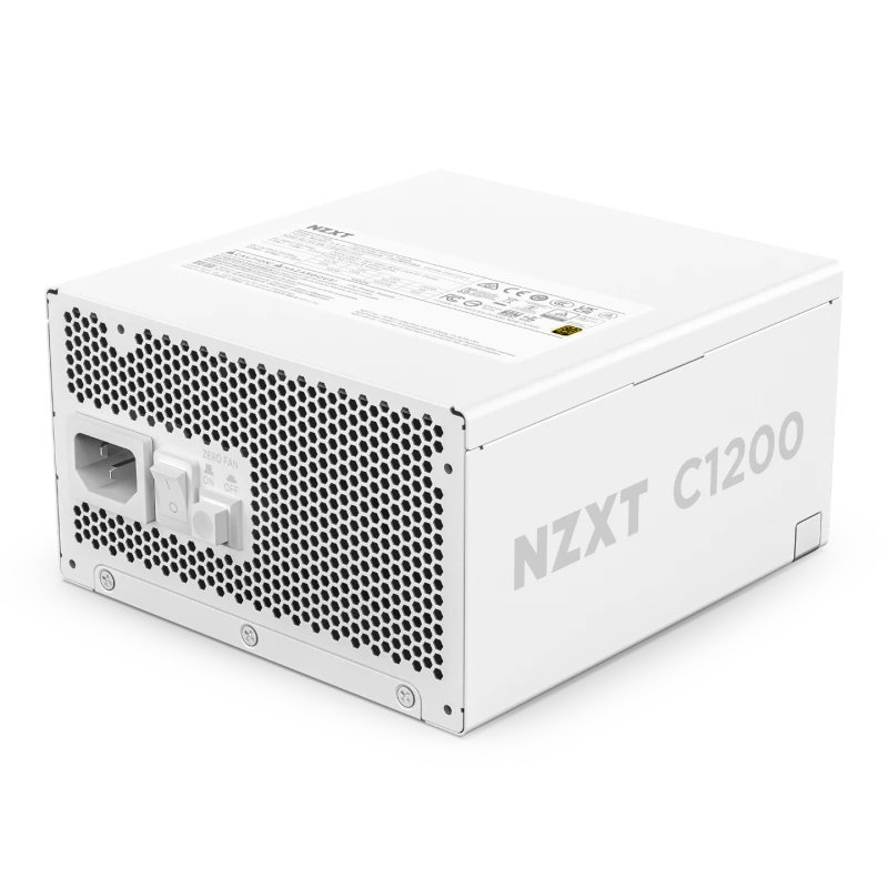 Image of NZXT C1200 Fully Modular Cybernetics A- 80 Plus Gold ATX 3.1 White PSU - PA-2G2BW-UK