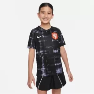 Image of Nike Netherlands Pre Match Top 2022 2023 Juniors - Black