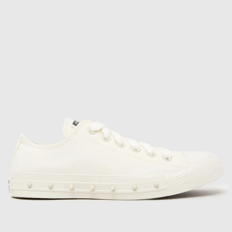Image of Converse All Star Ox Trainers in Off-White Off-White UK 3 (EU 35)