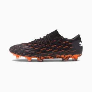 Image of PUMA Future 6.1 NetFit Low FG/AG Mens Football Boots, Black/White/Shocking Orange Size 9 Shoes