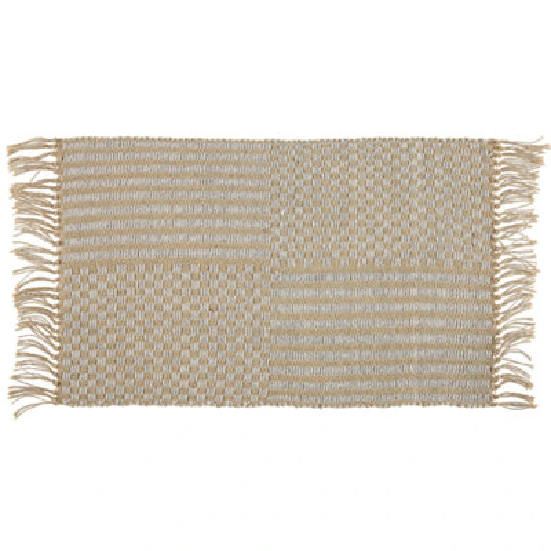 Image of Beliani Rug Adabag Beige 50 X 80 Cm Jute