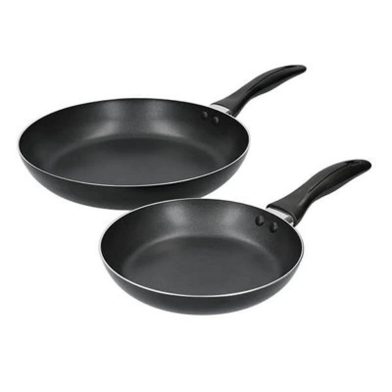 Image of Kitchencraft Non-Stick Frying Pan Set in Gift Box, Aluminium Black