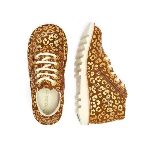 Image of Kickers Girls Kick Hi Leopard Boot - Animal