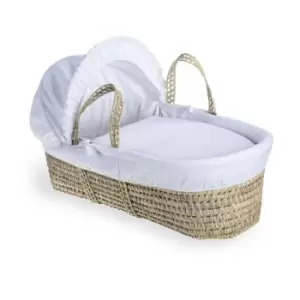 Image of Clair de Lune Cotton Dream Palm Moses Basket - White