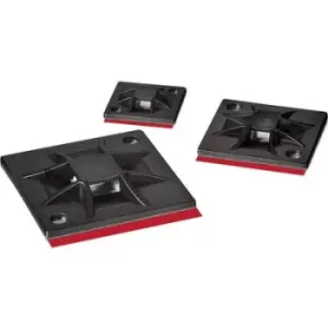 Image of HellermannTyton QM30APT-I-PA66-BK Cable mount Self-adhesive, Screw fixing 151-02660 halogen-free, silicone-free Black 10 pc(s)