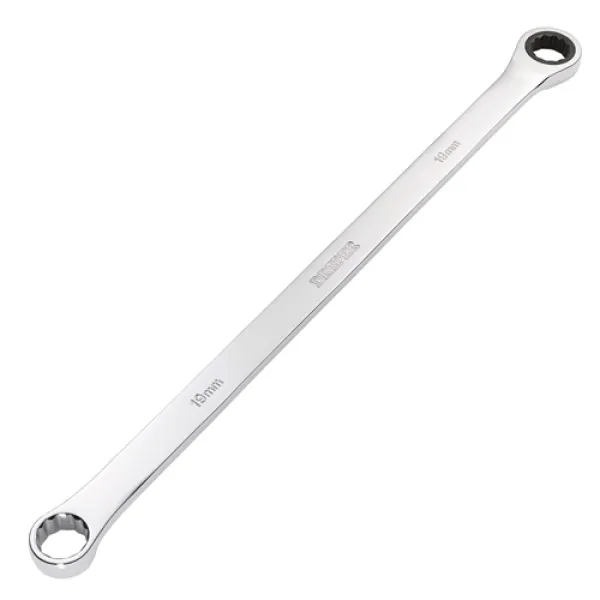 Image of Draper HI-TORQ Metric Extra-Long Double Ring Ratchet Spanner, 19mm