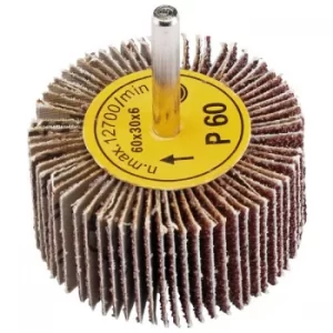 Image of Draper 76465 Abrasive Flap Wheel (60mm x 30mm 60 Grit)