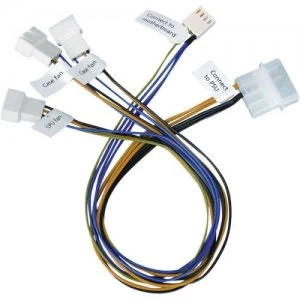 Image of Akasa PWM Splitter - Smart Fan cable 4-pin, 3 x PWM Fans from 1 x Motherboard Header