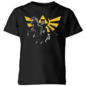 Image of Nintendo The Legend Of Zelda Hyrule Link Kid's T-Shirt - Black - 9-10 Years