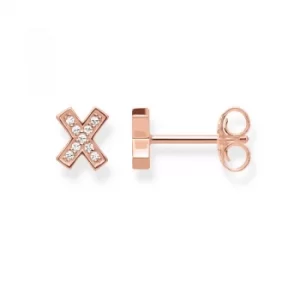 Image of Ladies Thomas Sabo Rose Gold Plated Sterling Silver Stud Earrings