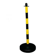 Image of Slingsby VFM Yellow Black Freestanding Post With Circular Plastic Base 328351