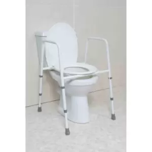Image of Nrs Healthcare Height Adjustable Toilet Frame With Seat
