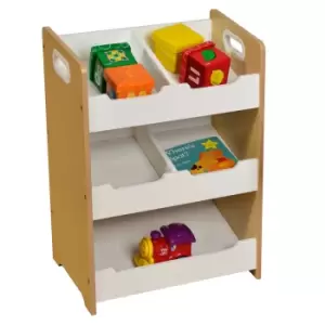 Image of Liberty House Toys Kids Sloping Storage - White & Pine