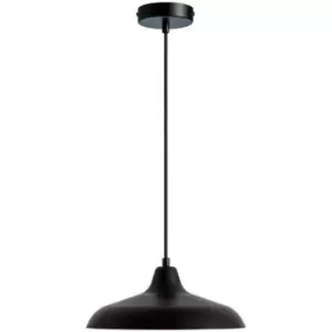 Image of Dyberg Larsen Futura Black, White Dome Pendant Ceiling Light 30cm