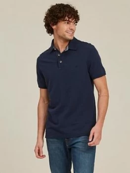 Image of Fatface Ely Pique Polo Shirt - Navy