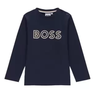 Image of Boss Long Sleeve Large T-Shirt Infant Boys - Blue