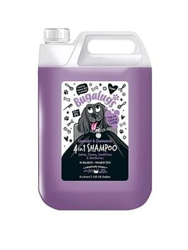 Image of Bugalugs 4 In 1 Lavender & Chamomile Dog Shampoo 5L One Colour WA7UI Unisex