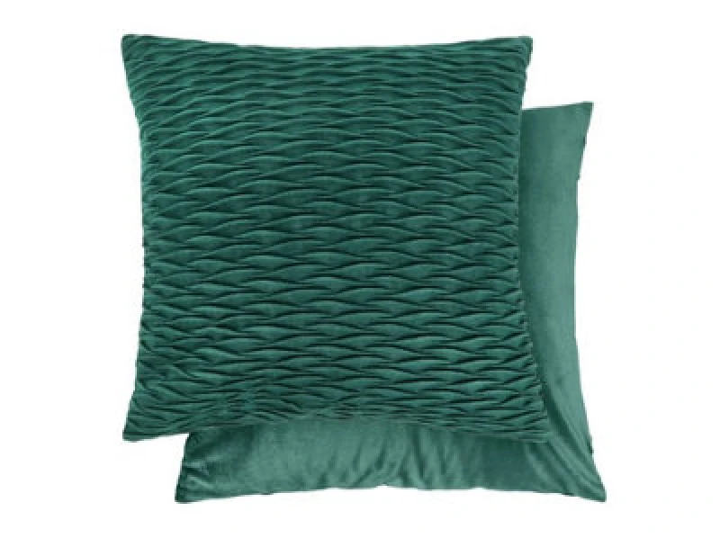 Image of New Edge Blinds Millie Collection Soft Velvet Cushion Cover in Green Size: 43cm x 43cm Green Unisex 43cm x 43 cm