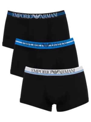 Image of Emporio Armani 3 Pack Trunks Black Size M Men