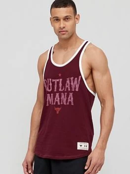 Image of Under Armour Training Project Rock Outlaw Mana Tank Top - Red, Size L, Men