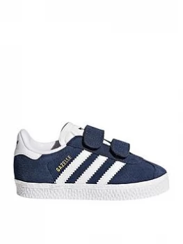 Image of adidas Originals Gazelle Infant Trainer - Navy/White, Size 4