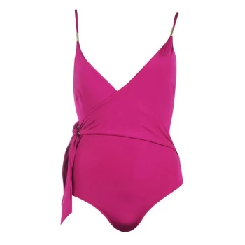 Image of Biba Wrap Swimsuit - Cranberry