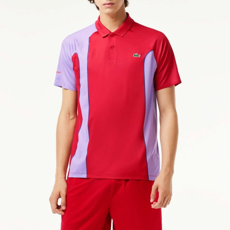 Image of Lacoste Sport x Novak Djokovic Seamless Polo Shirt - Red Red L