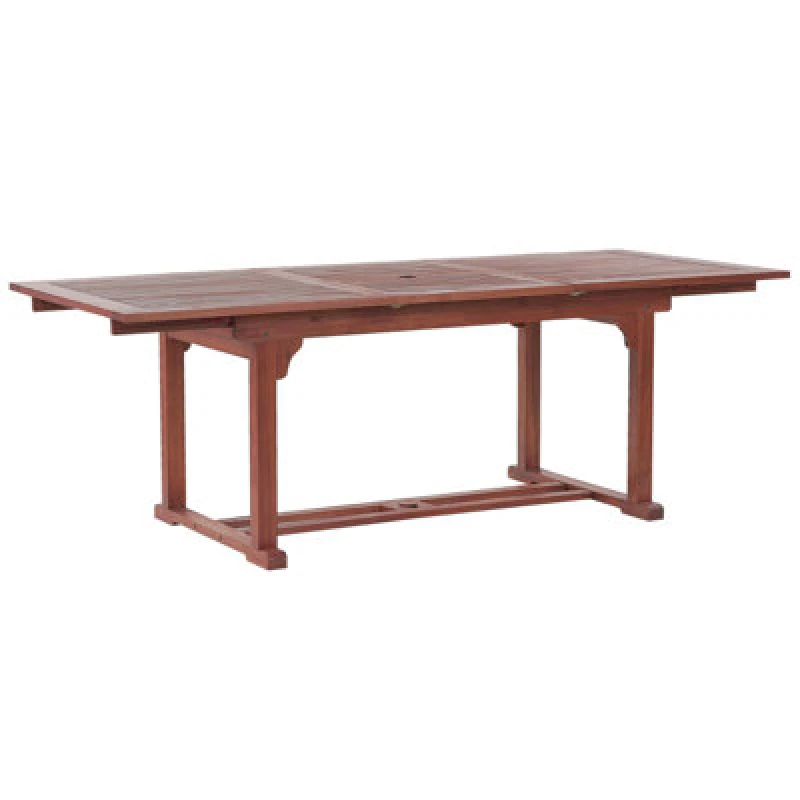 Image of Beliani Extending Garden Dining Table Toscana 160/220 Cm 90 Cm Acacia Wood Dark Brown