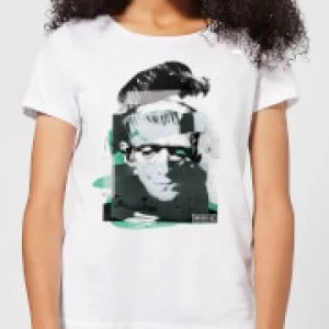 Image of Universal Monsters Frankenstein Collage Womens T-Shirt - White - S