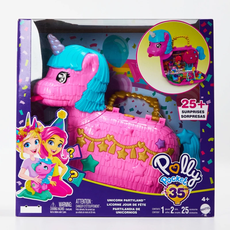 Image of Polly Pocket Polly Pocket Unicorn Partyland Playset & Doll Playset