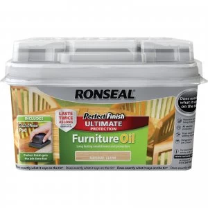 Image of Ronseal Perfect Finish Hardwood Garden Furniture Oil Teak 750ml