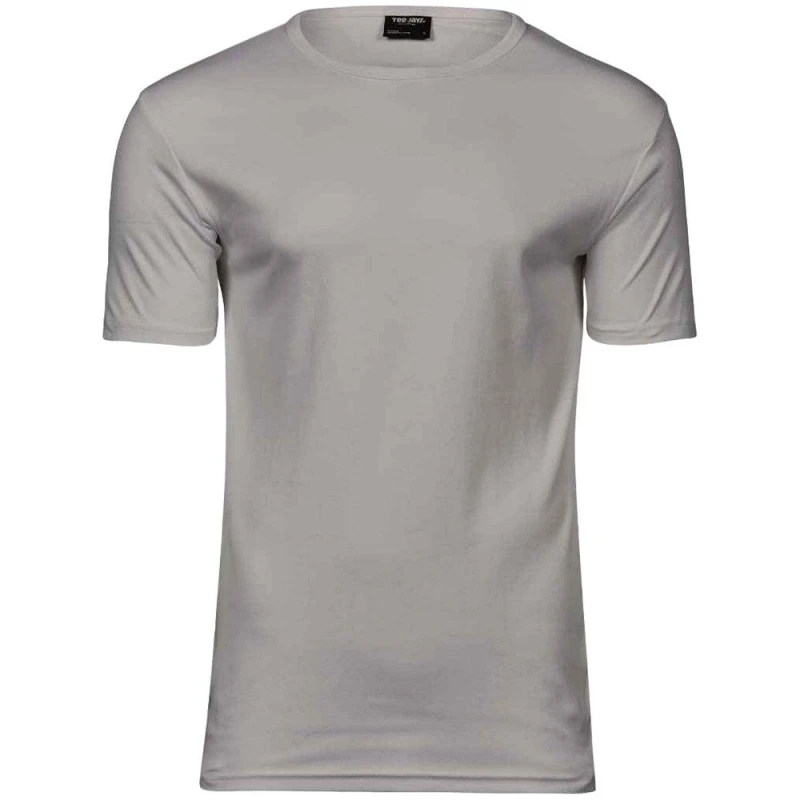 Image of TEE JAYS Mens Interlock T-Shirt in Stone Size: Small Stone Male S