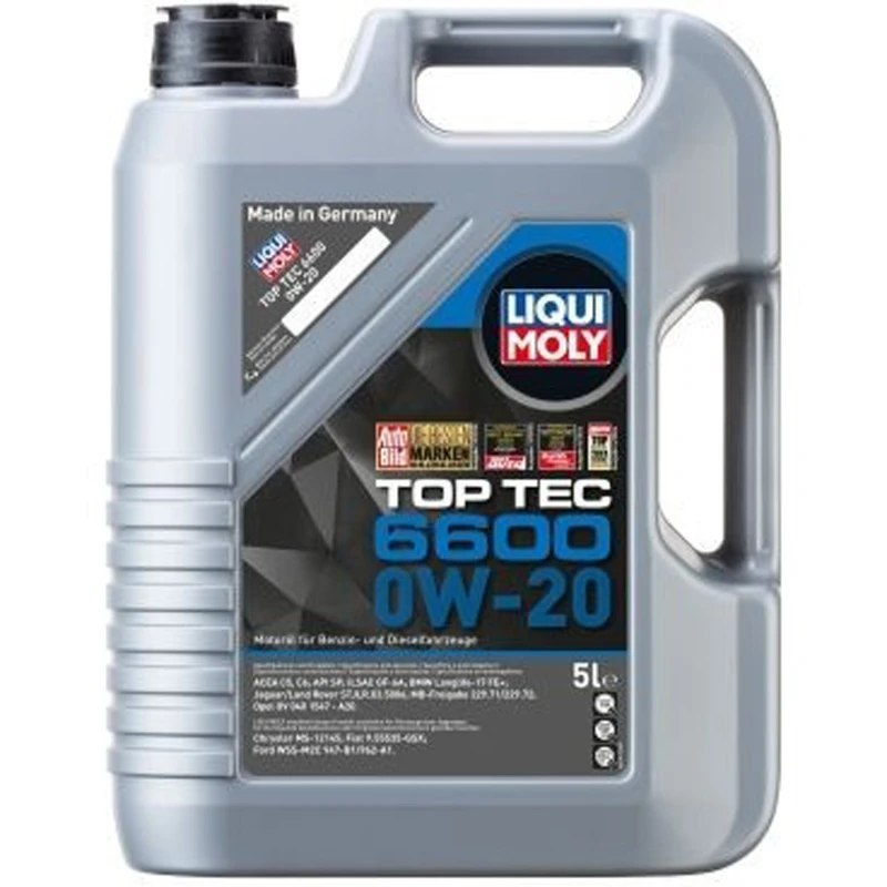 Image of Liqui Moly Top Tec 6600 0W20 Fully Synthetic Engine Oil Acea C5 C6 Mb 229.72 5L
