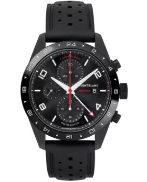 Image of Mont Blanc Timewalker Chronograph Black Dial Rubber Strap Mens Watch 116101 116101