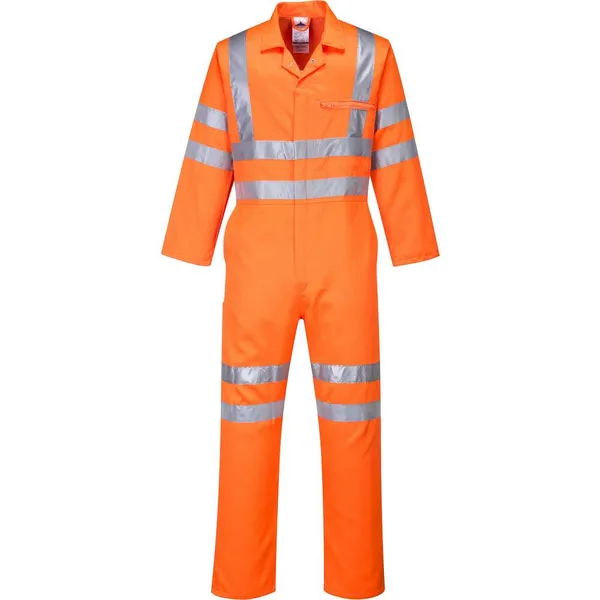 Image of Portwest RIS Hi Vis Polycotton Coverall RT42ORTL Colour: Orange