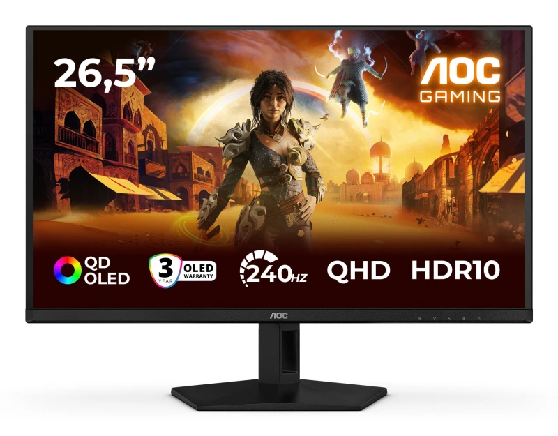 Image of AOC AOC G4 Q27G41ZDF computer monitor 67.3cm (26.5") 2560 x 1440 pixels Quad HD QD-OLED Black, Red Q27G41ZDF