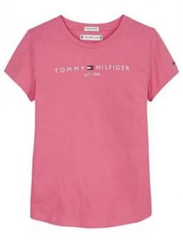 Image of Tommy Hilfiger Girls Short Sleeve Essential Logo T-Shirt