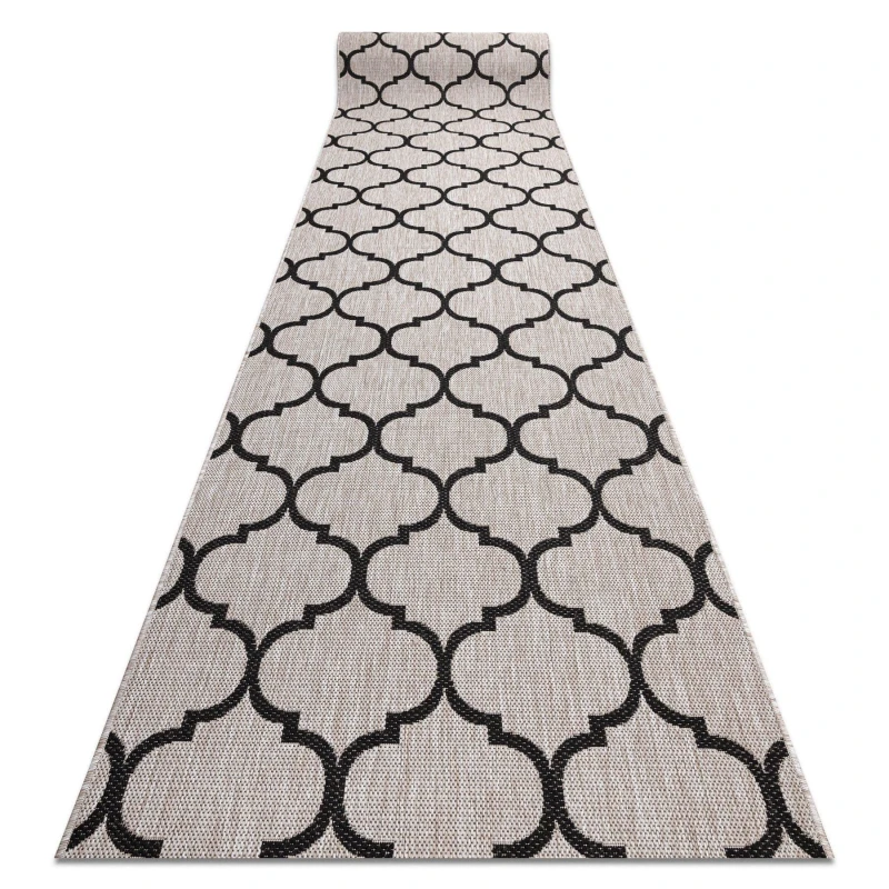 Image of RugsX Sizal Floorlux Runner in Grey Size: 120cm x 230cm Grey Unisex 120cm x 230 cm