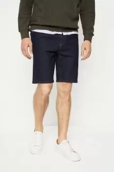 Image of Plus And Tall Dark Rinse Wash Denim Shorts