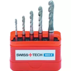 Image of HSS-Co M3-M8 'black Ring' Spiral Flute Tap Set - DIN 371 -5 Piece