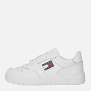 Image of Tommy Jeans Tech Leather-Blend Basket Trainers - UK 9