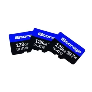 Image of iStorage 128GB Micro SD Card - 3 Pack