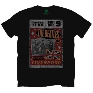 Image of The Beatles Live in Liverpool Mens Medium T-Shirt - Black
